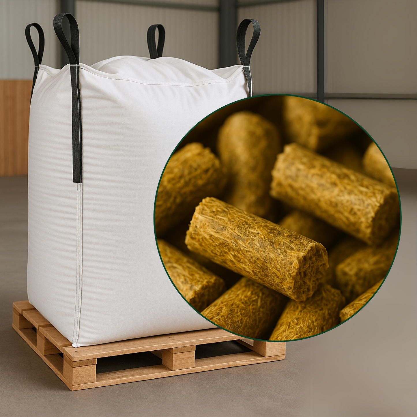 Strohpellets 8mm - Bigbag (1000 kg)