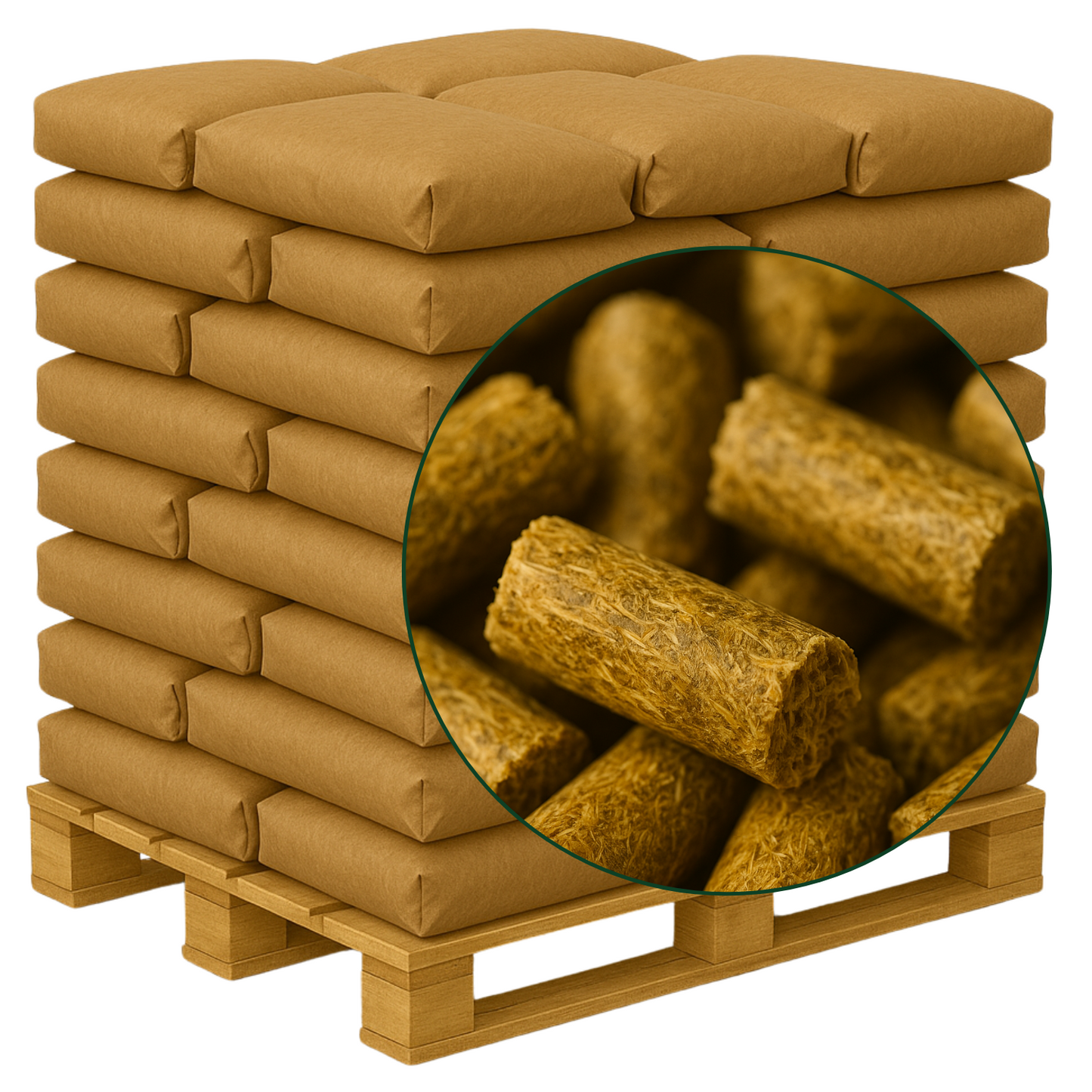 Strohpellets 8mm - Palette mit 48 Säcken (960 kg)